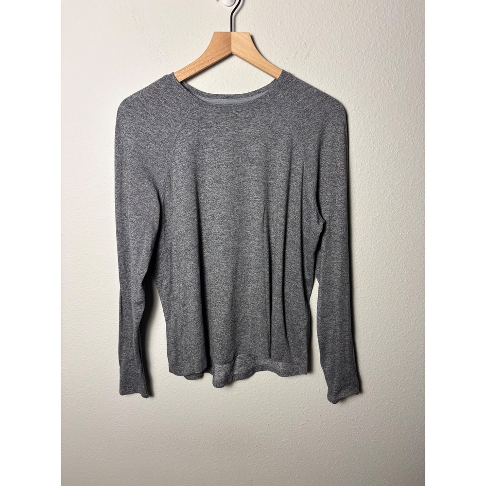Lululemon License to Train Long Sleeve Shirt Heathered Gray Womens Size M